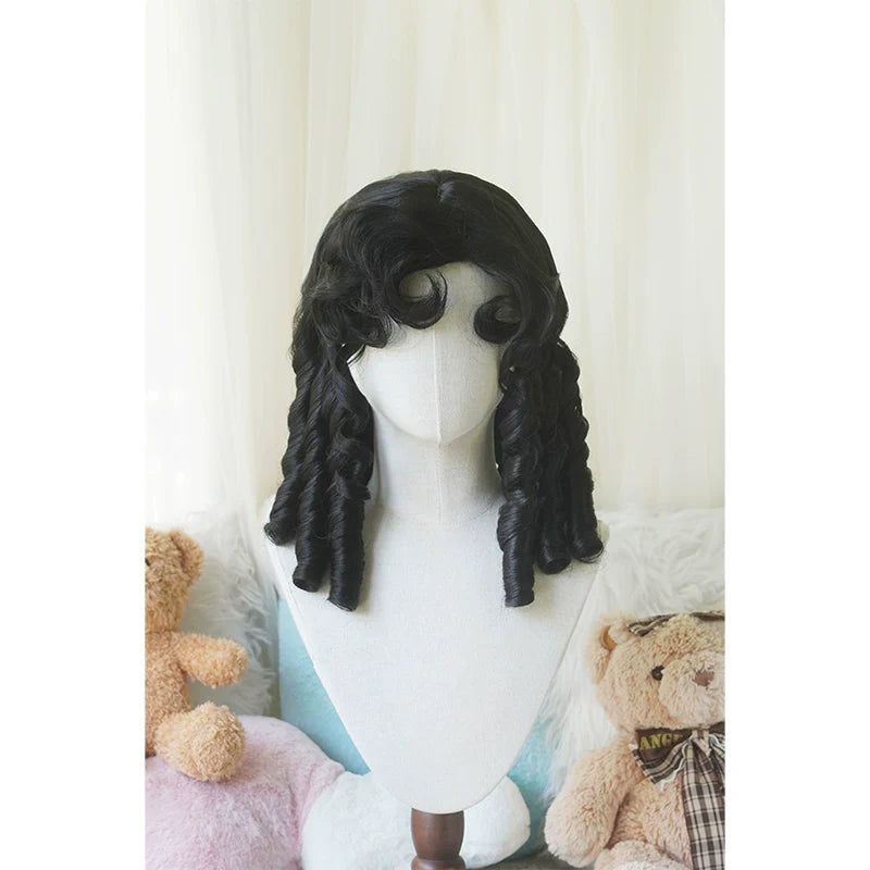 Retro Lolita Wig Short Roman Curl Hairpiece - image 6