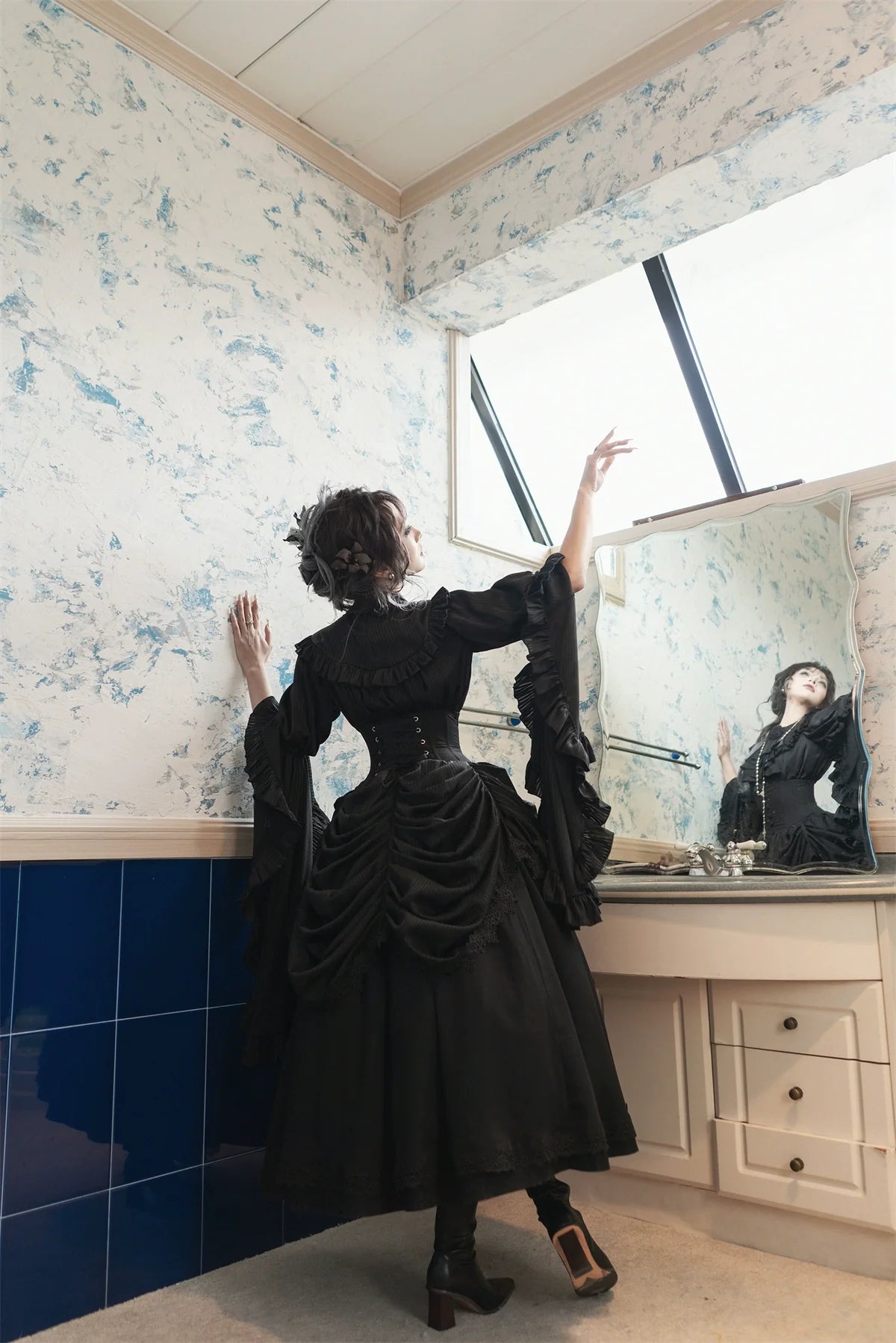 Dreaming Gothic Lolita Fishbone Long Skirt - image 15
