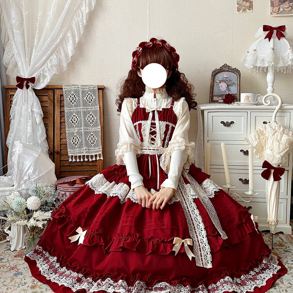 Lilianne Elegant Lolita Ruffled Hem JSK Dress - image 13