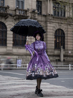 Dragon Bone Lily - Vintage Gothic Lolita Dragon & Skeleton Print JSK Dress and Accessories - image 24
