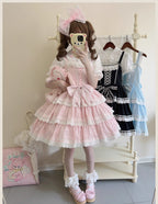 Otome Heart Cotton Old School Lolita JSK Dress Suit and Accessories - image 18