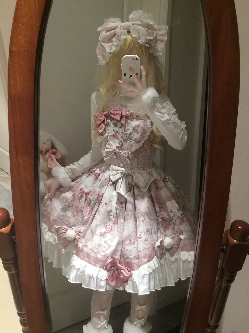 Dessert Catlets - Sweet Lolita JSK, Strawberry And Cat Prints - image 17