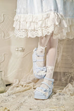 Milky Puff - Sweet Lolita Heels Shoes, Round Toe With Petite Wedge - image 15