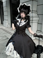 Silent Dinner - Gothic Cutlery Embroidery Lolita OP - image 2
