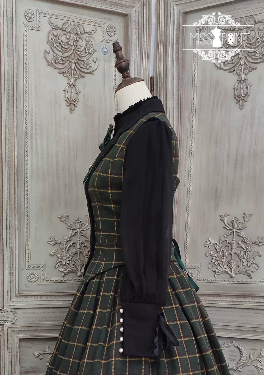 Rose - Elegant Lolita Fishbone Grid Skirt Customized - image 88