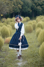 Rose Doll - Elegant Lolita Striped Fishbone Skirt - image 21