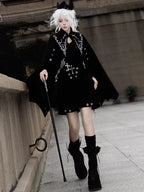 Nightfall - Ouji Lolita Outfit, Bat Wing Shaped Cape - image 10
