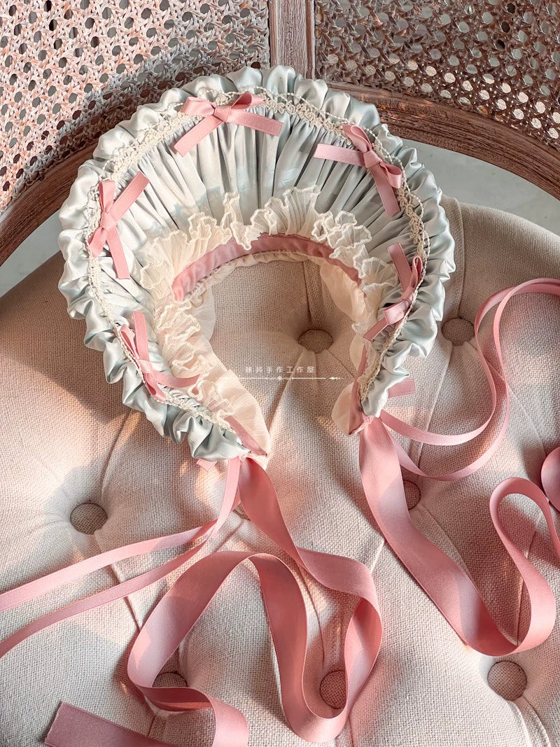Elegant Lolita Bonnet Black Ribbon BNT - image 13