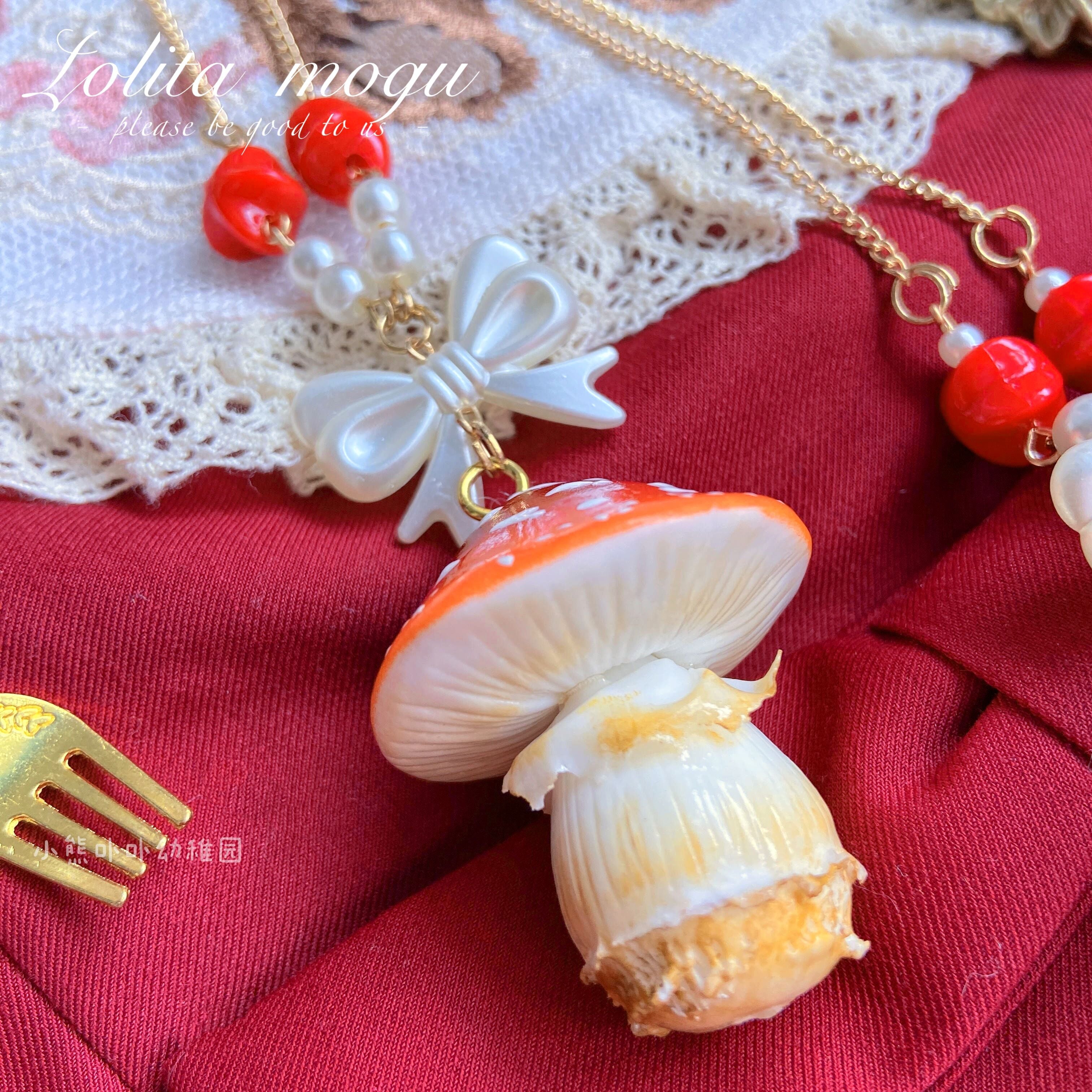 Handcraft Kawaii Lolita Mushroom Necklace - image 12