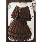 Molten Snowtop - Classic Lolita SK, Cape With Detachable Collar - image 14