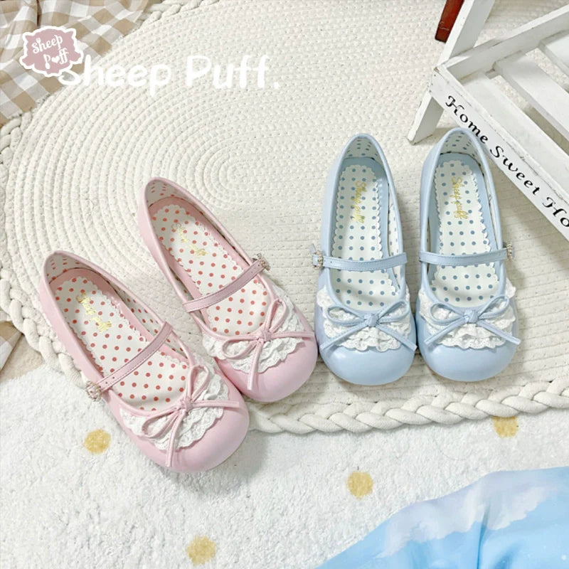 Young Layla - Vintage Lolita Shoes Low Heel Butterfly Shoes - image 13