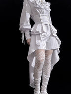 Rabbit Theater White Moonlight - Ouji Lolita Shorts Set, Rabbit Hat - image 6