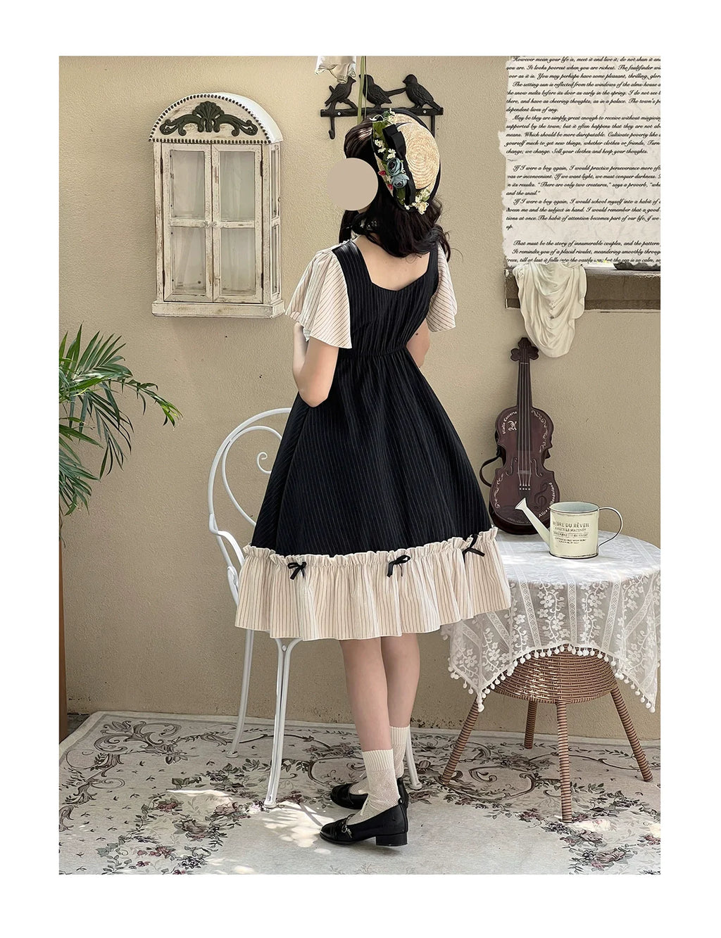 Cotton Plus Size Lolita OP Dress with Pockets - image 6