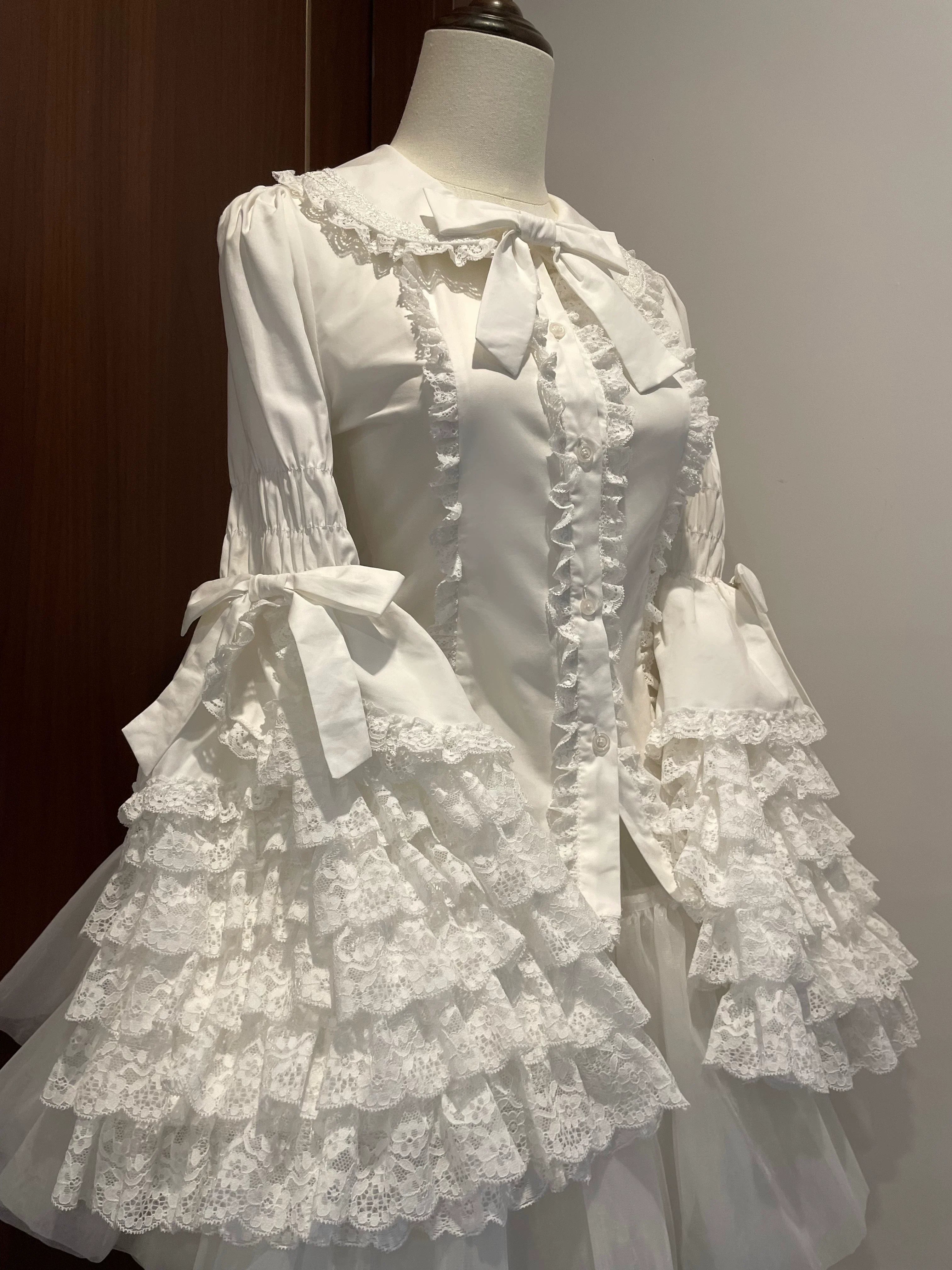 Cannelés - Elegant Lolita Cotton Blouse, Hime Sleeve - image 5
