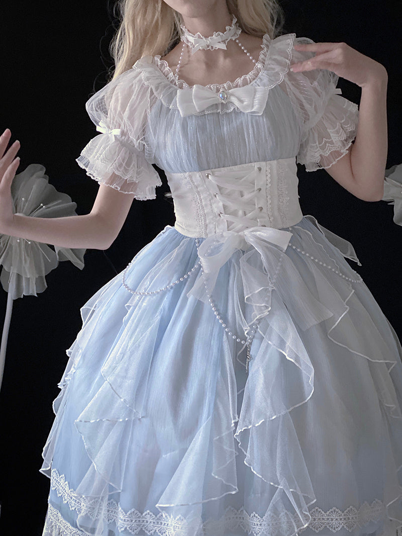 Mermaid Princess - Lolita Short Sleeve OP Dress - image 6