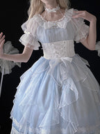 Mermaid Princess - Lolita Short Sleeve OP Dress - image 6