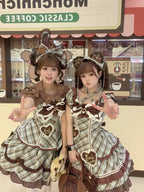 Plus Size Old-School Lolita Plaid JSK and OP Dress and Accessories - image 9