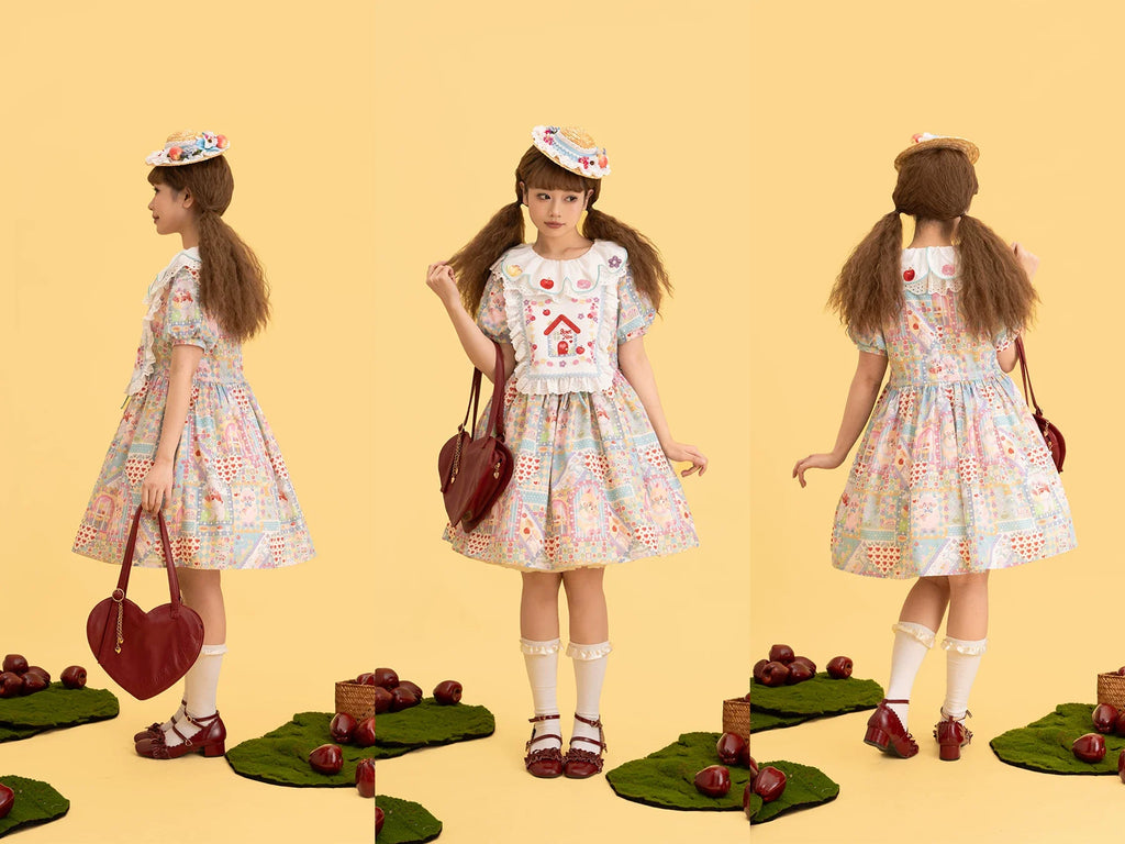 Sweet Home Candy House Print Classic Lolita OP Dress - image 3