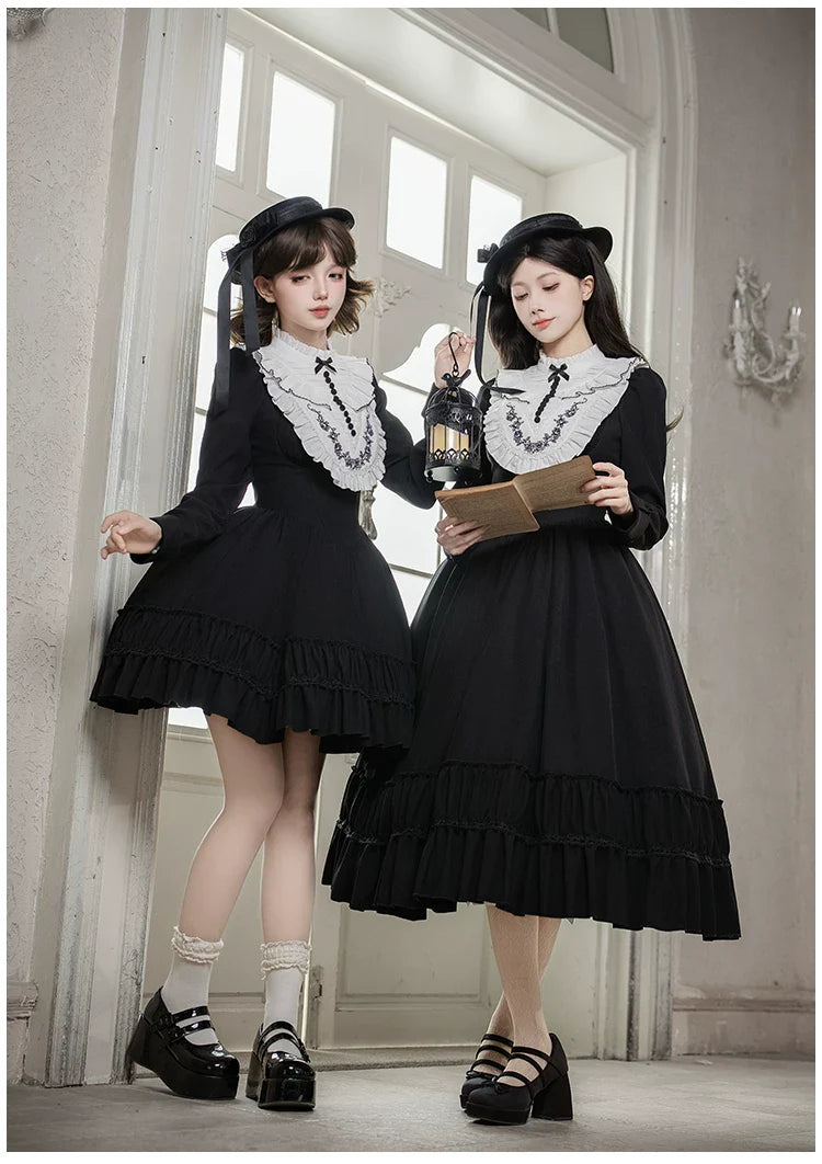Audrey's Reply - Classic Lolita Square Neck OP, Detachable Embroidered Collar and Accessories - image 13