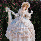 Rose Banquet Wedding Lolita OP Dress, Chiffon Tea Party Style - image 2