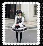 Old Heartache - Cotton Old School Lolita JSK Dress with Bows and Accessories - image 8