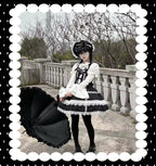 Old Heartache - Cotton Old School Lolita JSK Dress with Bows and Accessories - image 10