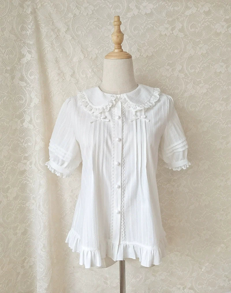 Cotton Sweet Lolita Blouse, Single / Fleece Lined Version - image 1