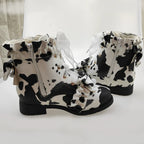 Enthusiastic Ideation - Elegant Lolita Shoes Fleeced Short Martin Boots - image 32