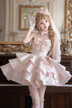 Satin Fantasy Lolita Long Cocktail Dress - image 1