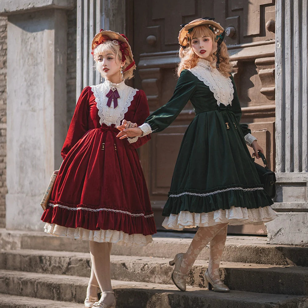 Vintage Elegant Velvet OP Dress - image 2