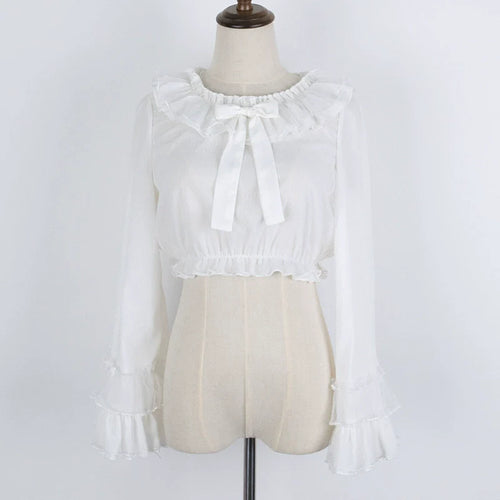 Cheese Chocolate Plus Size Lolita Long Sleeve Blouse - image 3