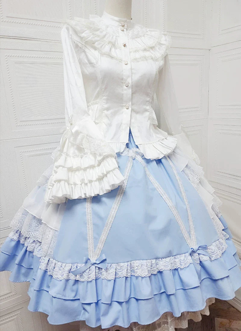 Japanese Old School Lolita Polka Dot Skirt - image 4