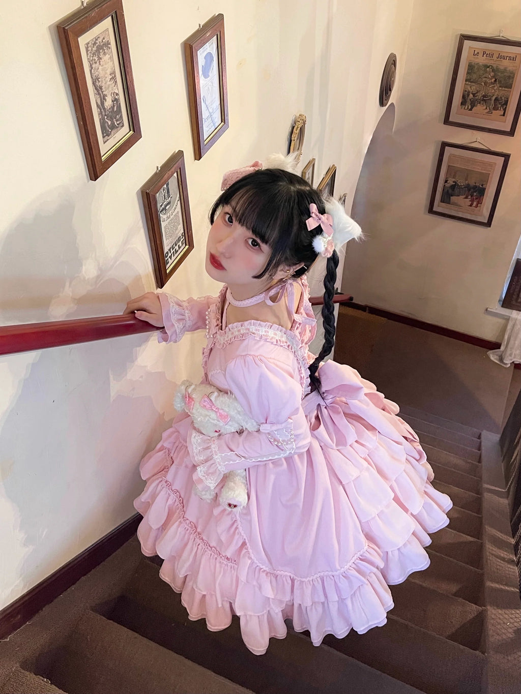 Black Lolita Doll OP/JSK with Adjustable Elasticity - image 7