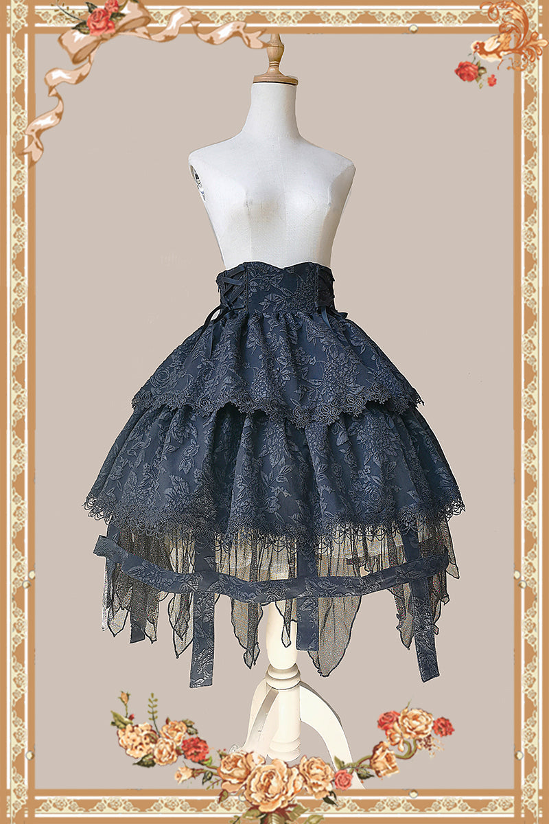 Witch's Apprentice - Gothic Lolita Split Type Black Suit - image 26