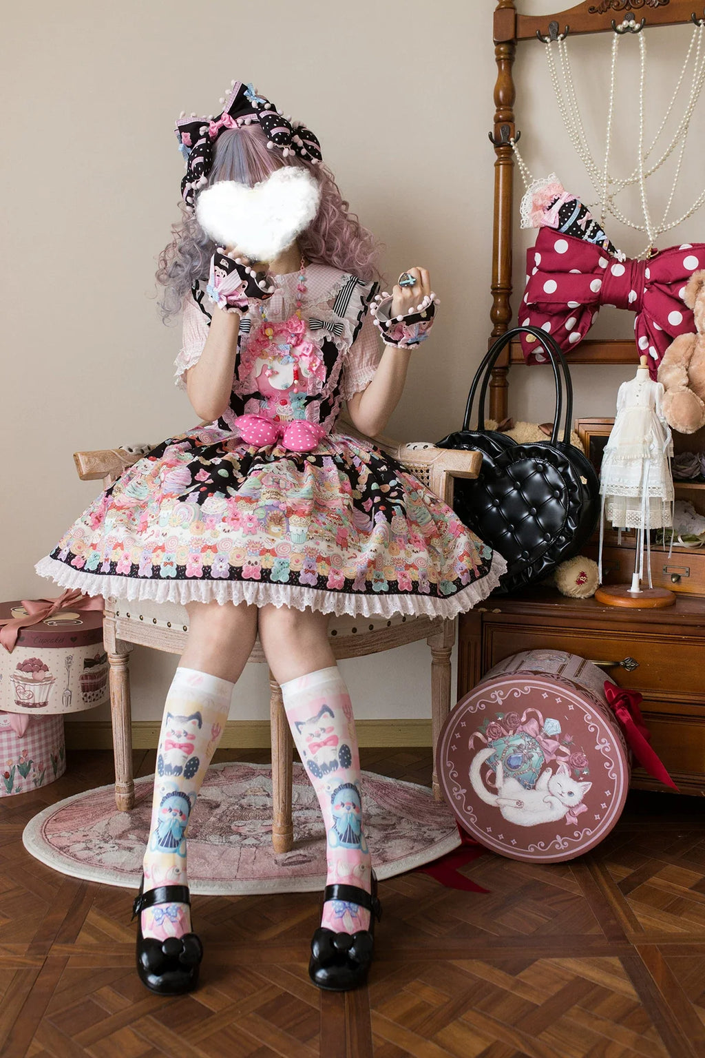 Sweet Candy House Yellow Unicorn Print Sweet Lolita Suspender JSK - image 7