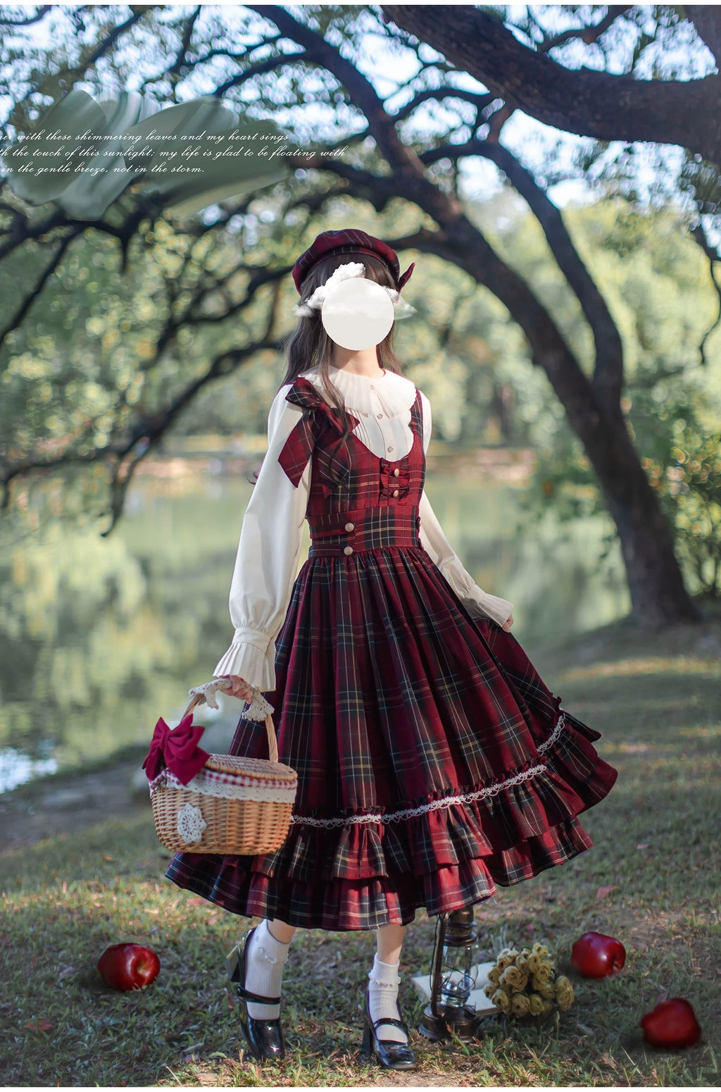 Little Red Riding Hood - Vintage Lolita Cape & JSK Dress Set - image 2