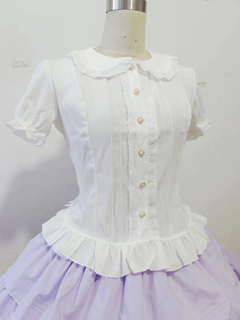 Daily Lolita White Short Sleeve Shirt - image 2