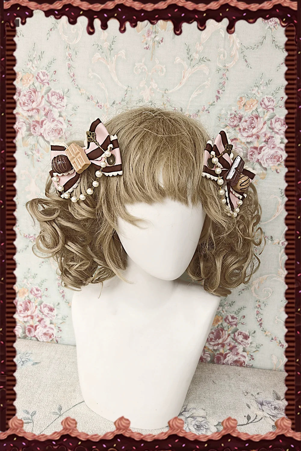 Chocolate Carousel - Peter Pan Collar Old School Lolita JSK Dress, Carousel Print and Accessories - image 21