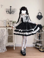 Sweet Bear - Kawaii Lolita JSK Dress Embroidery Flounce Hem - image 10