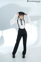 Xuan Yin - Vintage Ouji Lolita White Shirt & Black Pants - image 1