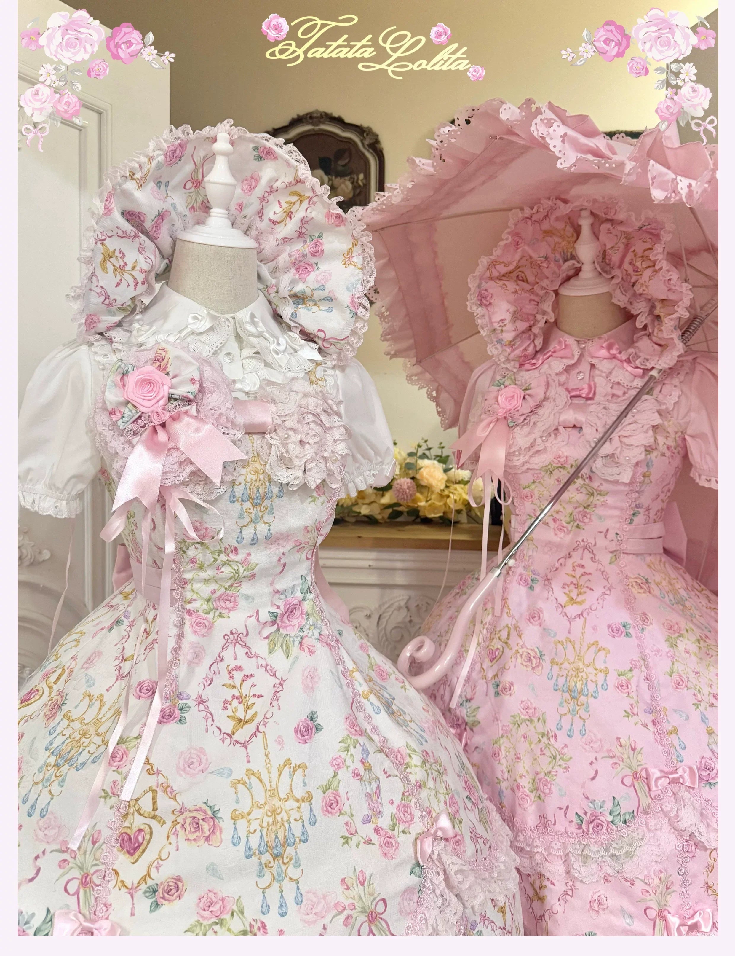 Spring 2025 Old School Lolita Floral JSK and OP Dress Series and Accessories - image 7