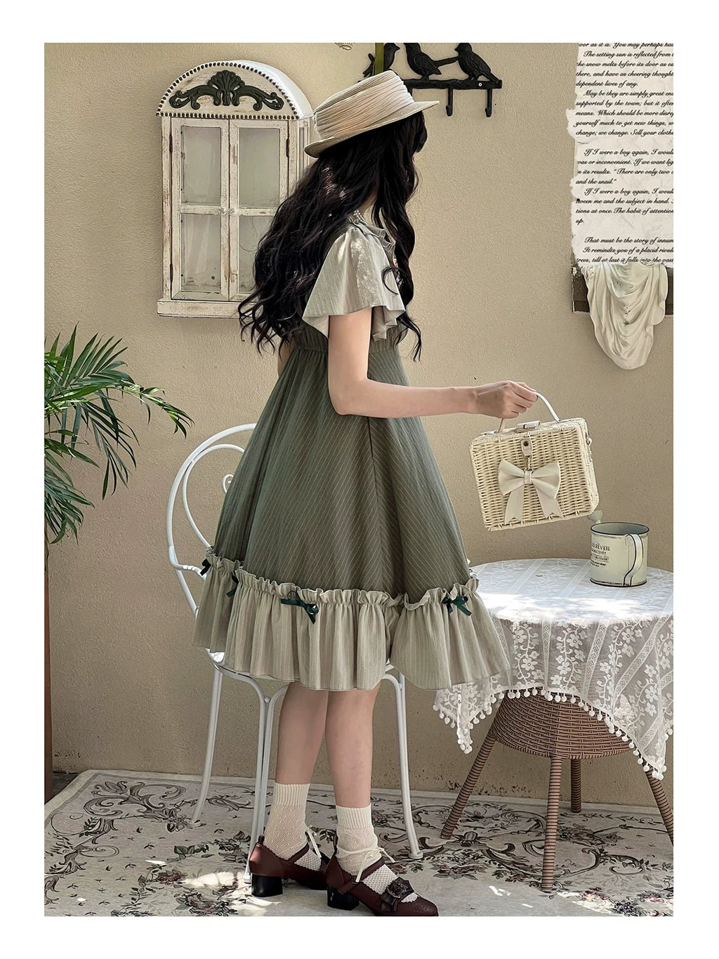 Cotton Plus Size Lolita OP Dress with Pockets - image 9