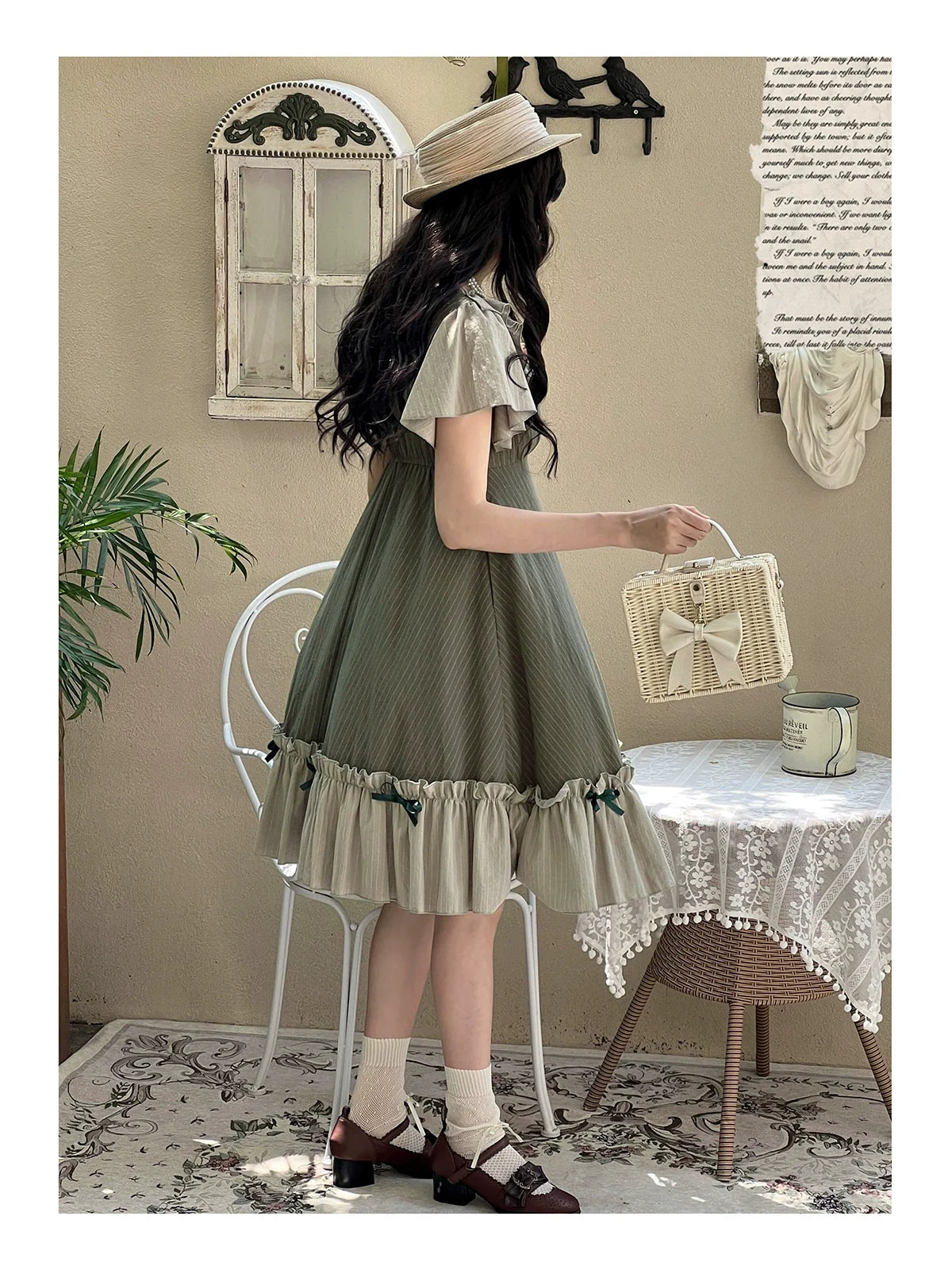 Cotton Plus Size Lolita OP Dress with Pockets - image 9