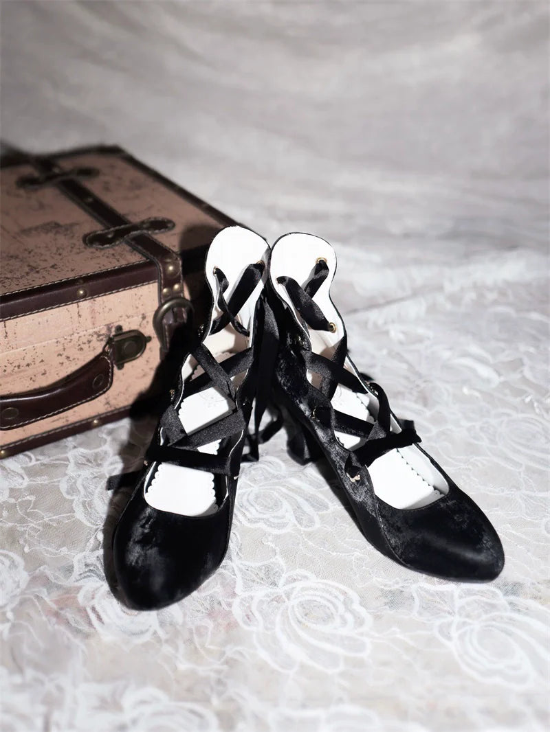 Forbidden Dance Velvet Lolita Shoes with Lace-Up Straps - image 13