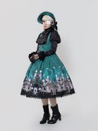 Dragon Bone Lily - Vintage Gothic Lolita Dragon & Skeleton Print JSK Dress and Accessories - image 32