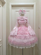 Sugar Knot - Sweet Lolita Chiffon JSK, Tiered Skirt, Doll-Like - image 1