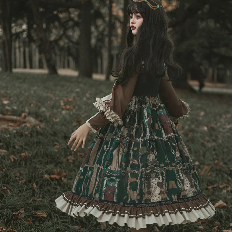 Tarot - Elegant Lolita Dress Classicl Court Style Lolita OP Salopette - image 13