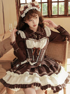 Mint Chocolate Frou Frou Brown Blue Bustle Petticoat JSK KC Sweet Lolita Dress and Accessories - image 14