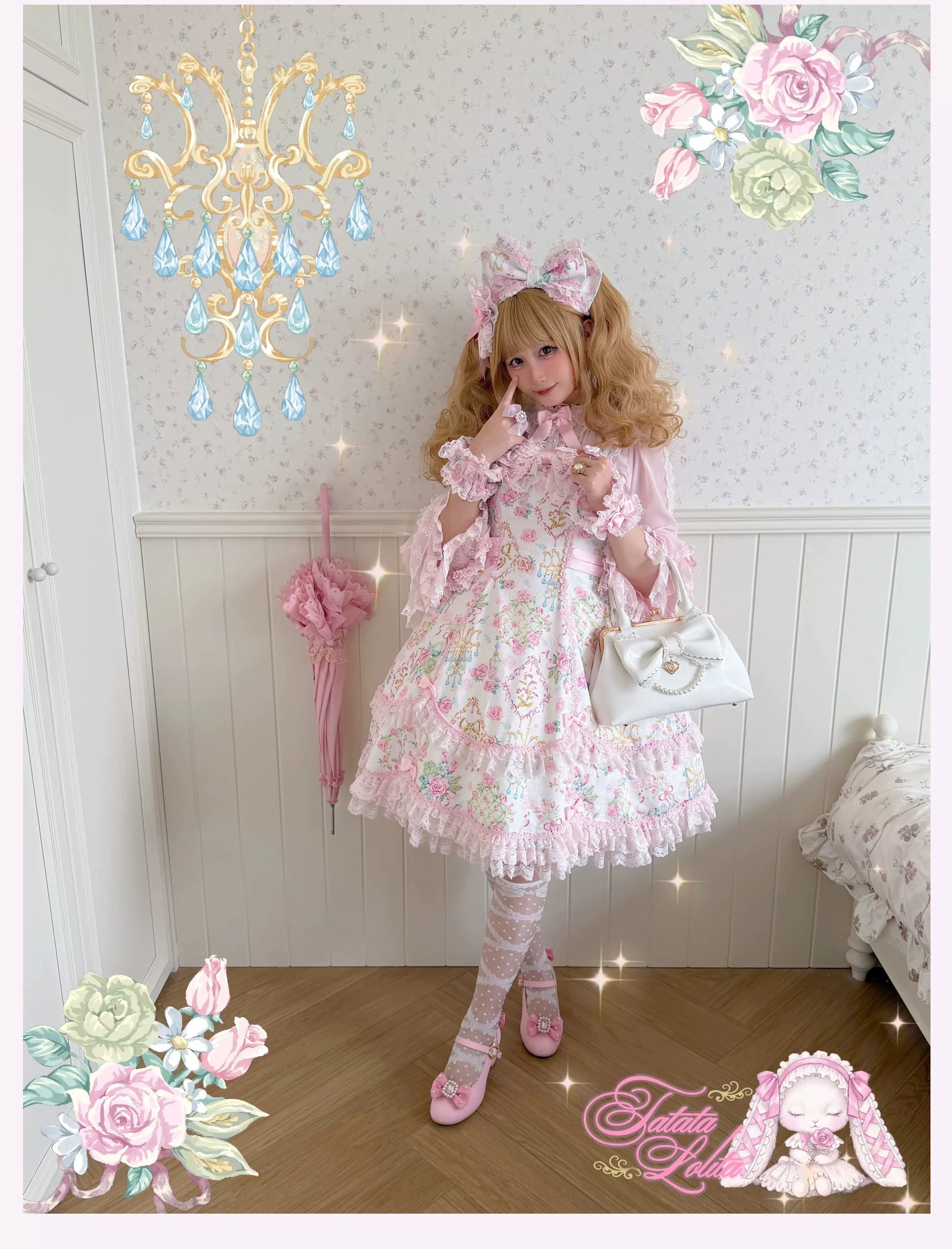 Spring 2025 Old School Lolita Floral JSK and OP Dress Series and Accessories - image 23