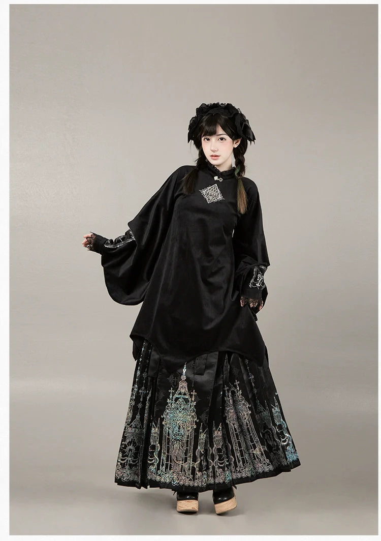 Raven's Night Song Oriental Gothic Lolita Dress Set - image 44